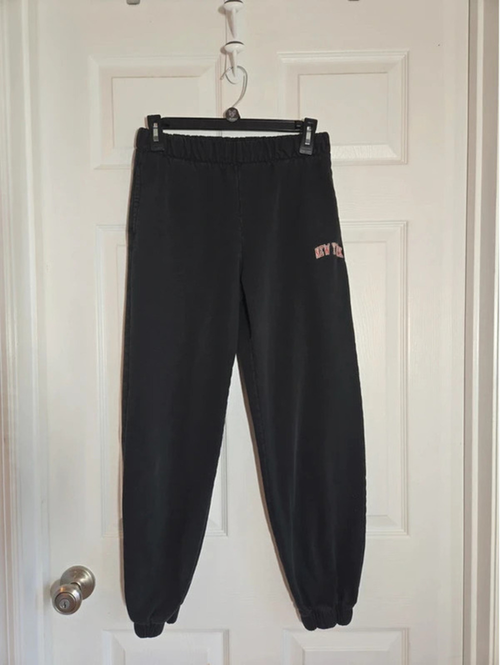 John Galt black New York sweatpants.